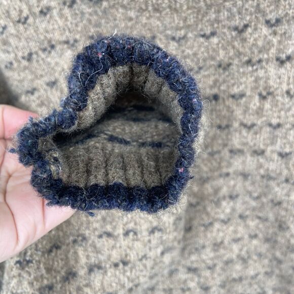 Woolrich Sweater Mens XLarge Tan Brown Wool Pullover Crewneck Herb Tweed Pattern - Picture 6 of 10